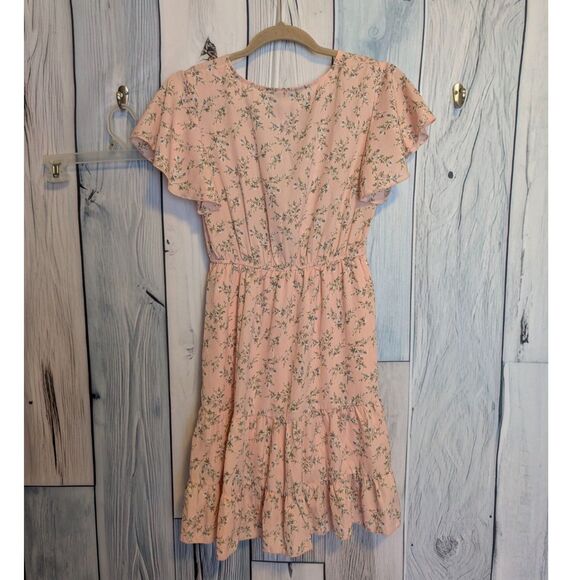 Women's Shein coquette pink floral above knee dress size XS - Picture 2 of 3